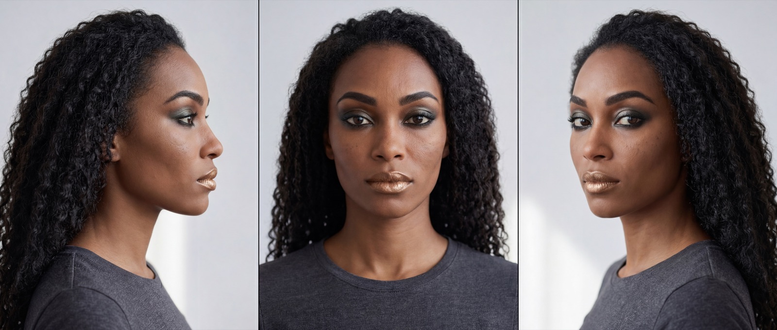 Look 04 · Teal Eye · Gold Lip