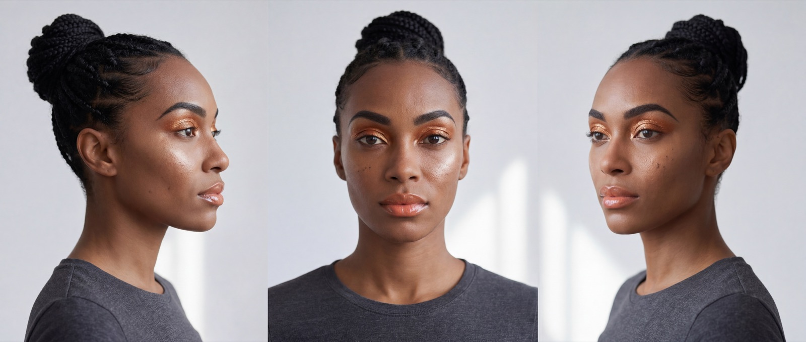 Look 05 · Amber Eye · Bun Updo